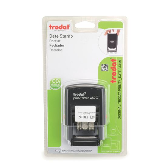Picture of TRODAT 4820 PRINTY DATER 4MM BLACK