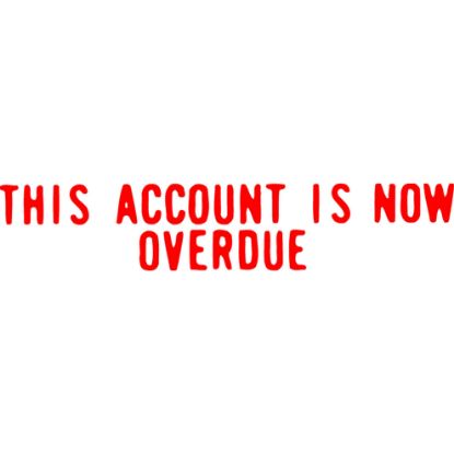 Picture of XSTAMPER CX-BN 1344 THISACCT OVERDUE RED