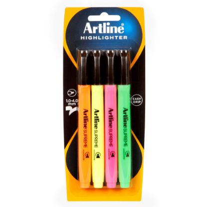 Picture of ARTLINE SUPREME HIGHLIGHTER 4PK ASST AM