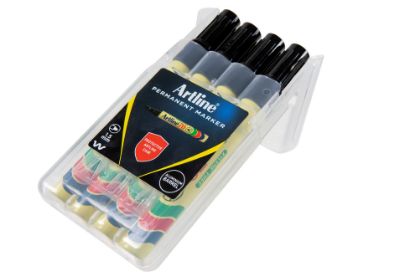 Picture of ARTLINE 70 PERM MKR 1.5MM BLLT BLK 4 HC