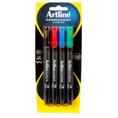 Picture of ARTLINE SUPREME PERMANENT MKR 4PK ASST