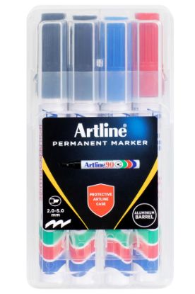 Picture of ARTLINE 90 PERM MKR 5MM CHISEL ASTD 4 HC