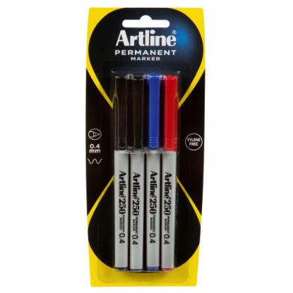 Picture of ARTLINE 250 PERM MARKER AST PK4
