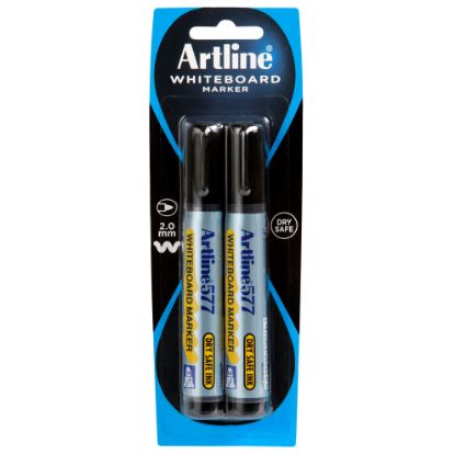 Picture of ARTLINE 577 WBOARD MKR 2PK BLACK HS