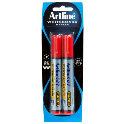 Picture of ARTLINE 577 WBOARD MKR 2PK RED HS