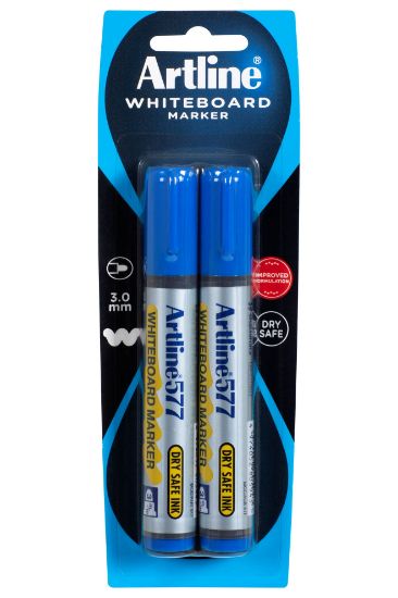 Picture of ARTLINE 577 WBOARD MKR 2PK BLUE HS