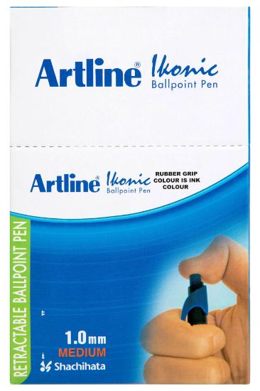 Picture of ARTLINE IKONIC RETRACTABLE BPP BLUE PK50