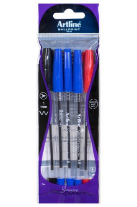 Picture of ARTLINE SMOOVE BALLPOINT PEN 5PK ASST