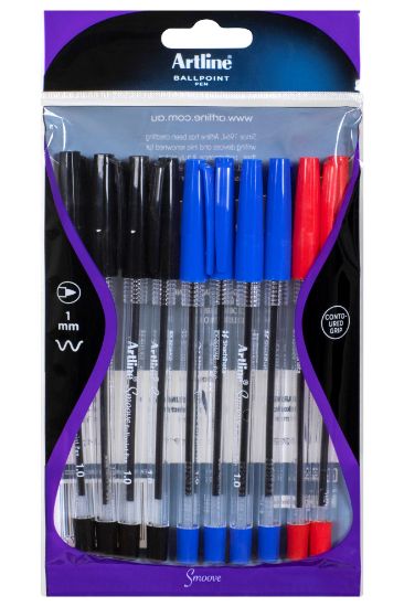 Picture of ARTLINE SMOOVE BPP 1MM ASST 10PC
