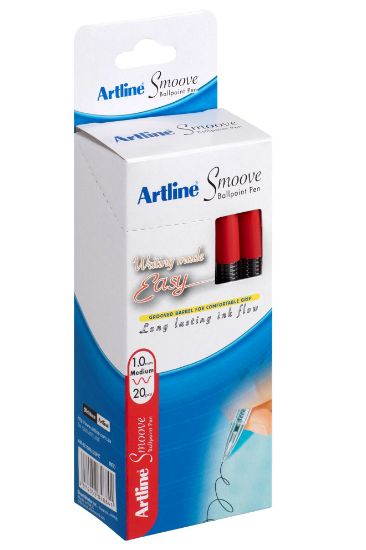 Picture of ARTLINE SMOOVE BPP 1MM RD BX20