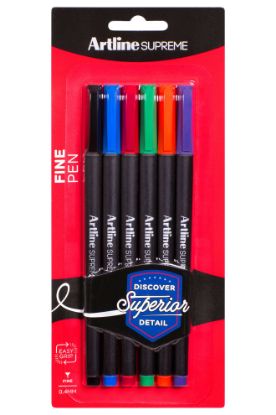 Picture of ARTLINE SUPREME FINELINE PEN ASST PK6