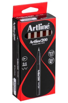 Picture of ARTLINE 200 FINELINE PEN 0.4MM BROWN