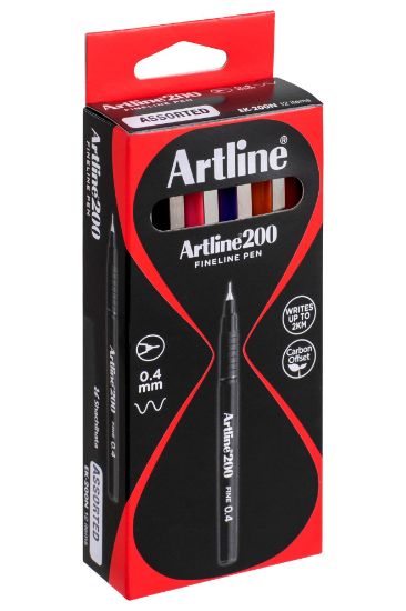 Picture of ARTLINE 200 FINELINE PEN 0.4MM ASSORTED