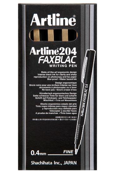 Picture of ARTLINE 204 FAXBLAC PEN 0.4MM BLACK.