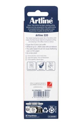 Picture of ARTLINE 220 FINELINER BK PK2