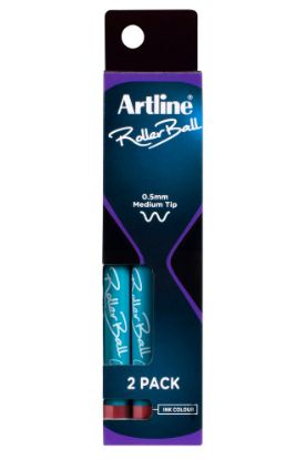 Picture of ARTLINE ROLLERBALL 0.5MM RED PK2