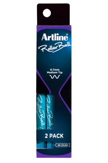 Picture of ARTLINE ROLLERBALL 0.7MM BLUE PK2