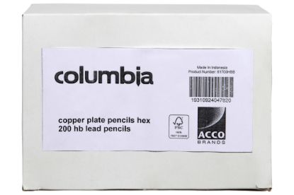 Picture of COLUMBIA PENCIL COPPERPLATE HEX HB BX200