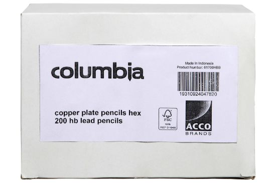 Picture of COLUMBIA PENCIL COPPERPLATE HEX HB BX200