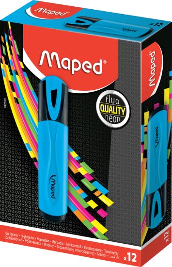 Picture of MAPED 742530 HIGHLIGHTER BLUE BOX 12