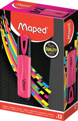 Picture of MAPED 742536 HIGHLIGHTER PINK BOX 12