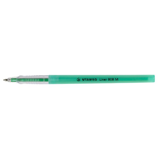Picture of STABILO LINER BP PEN MEDIUM GREEN BOX 10