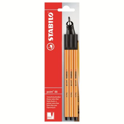 Picture of STABILO POINT 88 B-14828-10 BLACK CD3