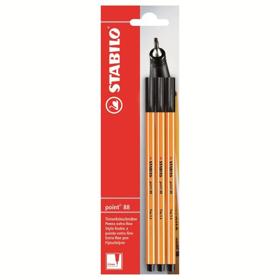 Picture of STABILO POINT 88 B-14828-10 BLACK CD3